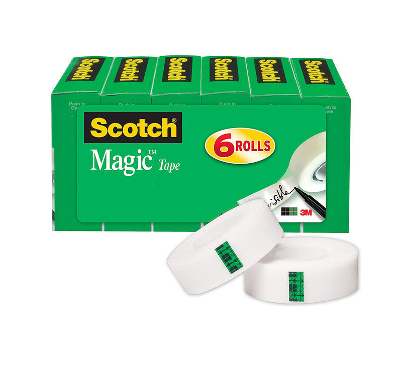 3M Scotch Magic Tape/Gift Wrap Tape, 6600 Total, 6-pack